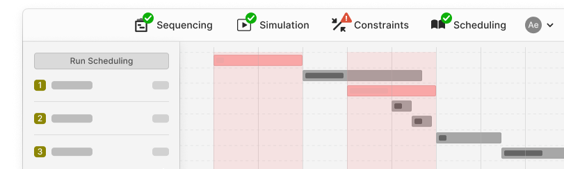 Flexible scheduling and rule checking