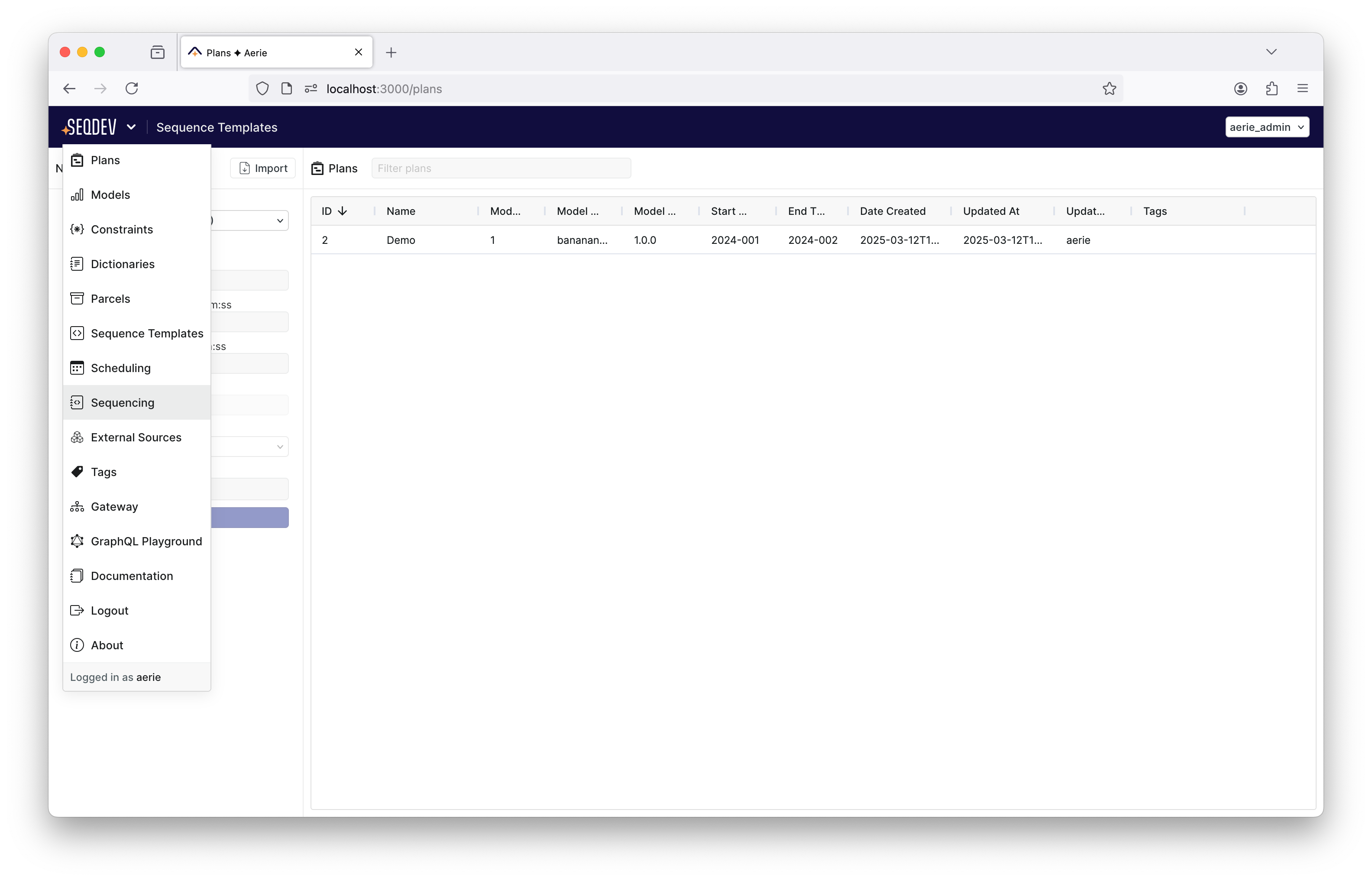 PlanDev UI - Templates Page