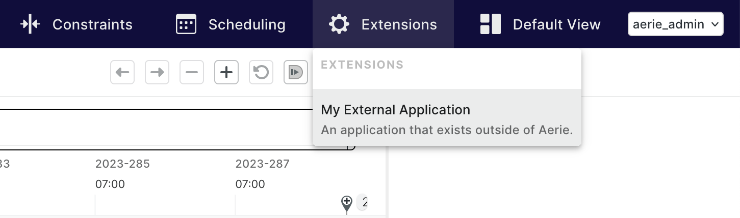 PlanDev Planning Navbar - Extensions