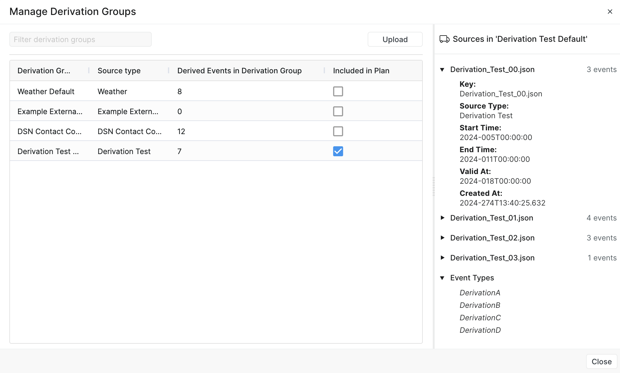 Figure 16: Derivation Group Modal
