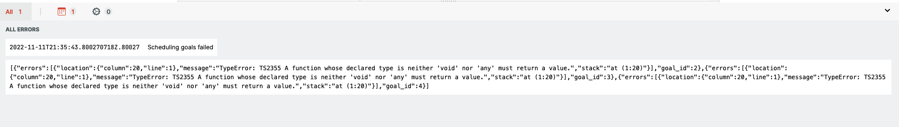 PlanDev UI - Scheduling Error