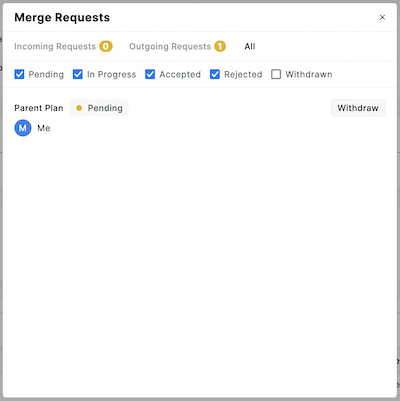 PlanDev UI - Withdraw Merge Request